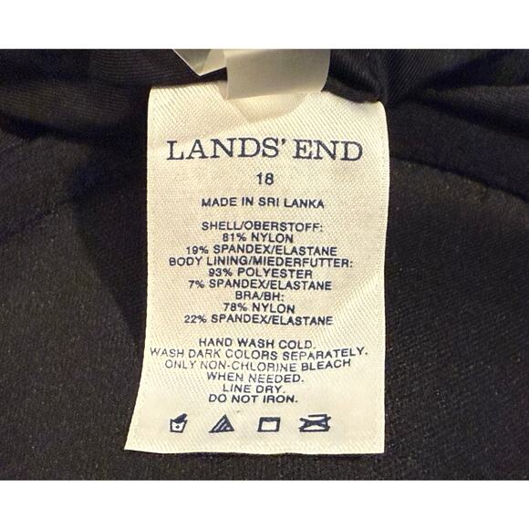 Lands' End One Piece Swimsuit Striped Red White Blue Size 18 - Picture 12 of 15